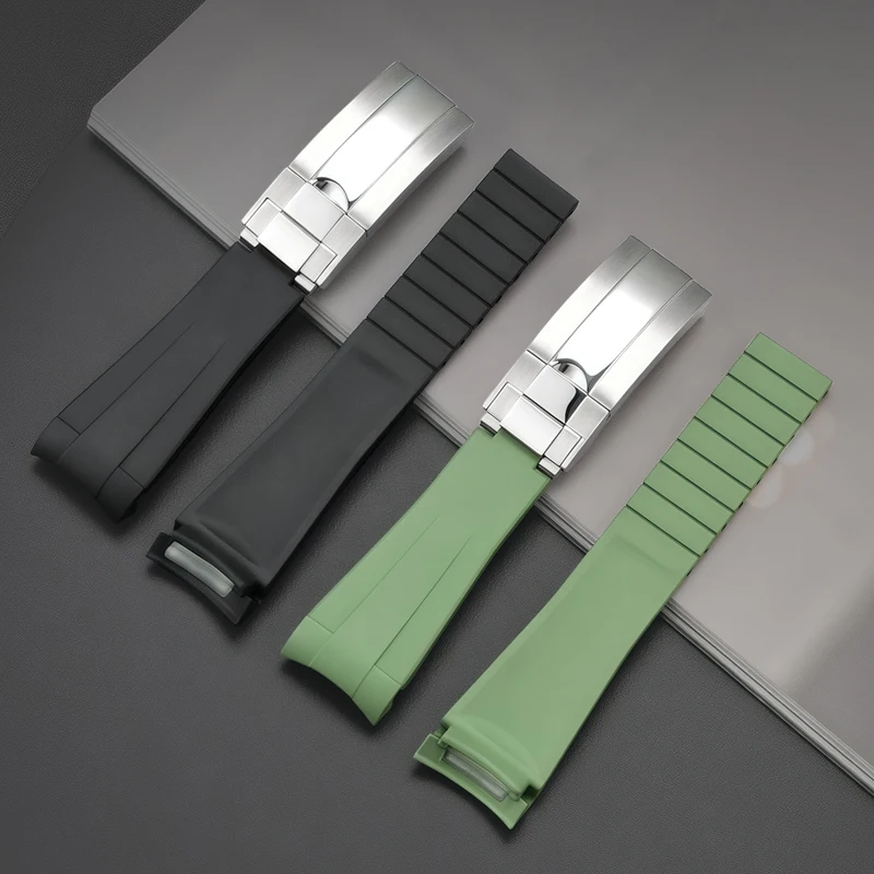 CTS Curved End Strap for Rolex Black Green Water Ghost 20mm for Daytona GMT Men Waterproof Watch Band FKM Rubber for MoonSwatch
CTS Curved End Strap for Rolex Black Green Water Ghost 20mm for Daytona GMT Men Waterproof Watch Band FKM Rubber for MoonSwatch
