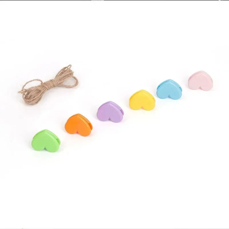6pcs Hemp Rope Photo Clip Lovely Home Decor Wedding Party Wall Hanging Clamp Stationery Heart Shape Note Clip DIY
6pcs Hemp Rope Photo Clip Lovely Home Decor Wedding Party Wall Hanging Clamp Stationery Heart Shape Note Clip DIY