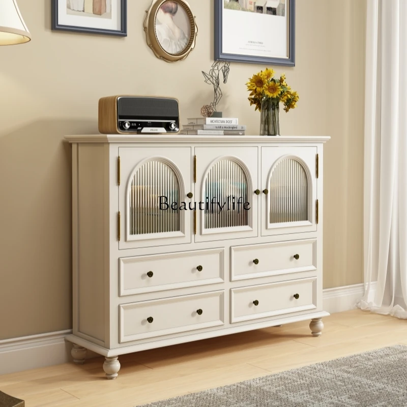 Solid wood dining side American storage simple tea against the wall foyer locker
Solid wood dining side American storage simple tea against the wall foyer locker