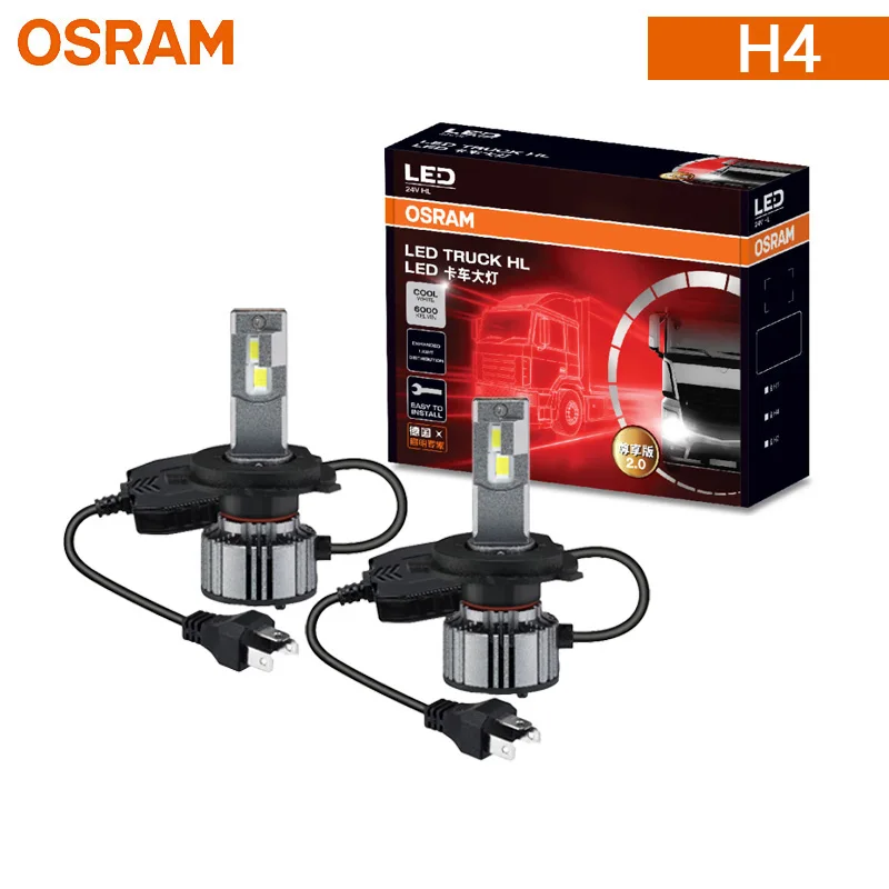 OSRAM Genuine ZX2.0 24V LED Lamps For Trucks H4 110W High Power 8000LM 6000K Cool White High & Low Beam Upgrade Headlights Pair
OSRAM Genuine ZX2.0 24V LED Lamps For Trucks H4 110W High Power 8000LM 6000K Cool White High & Low Beam Upgrade Headlights Pair