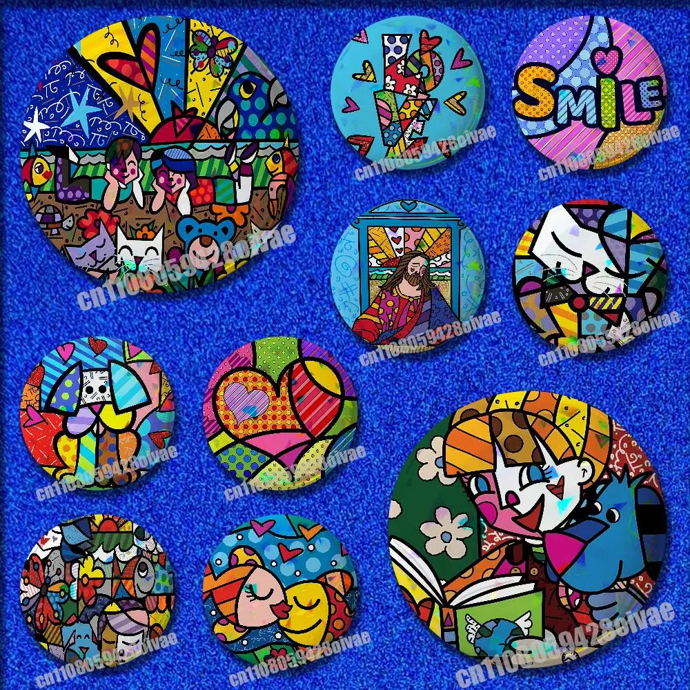 Brazilian Artist Painter R-Romero B-Britto Happy Insignia Badge Cover For Round Pin Brooch Decoration 32mm 25mm 44mm 75mm 58mm
Brazilian Artist Painter R-Romero B-Britto Happy Insignia Badge Cover For Round Pin Brooch Decoration 32mm 25mm 44mm 75mm 58mm