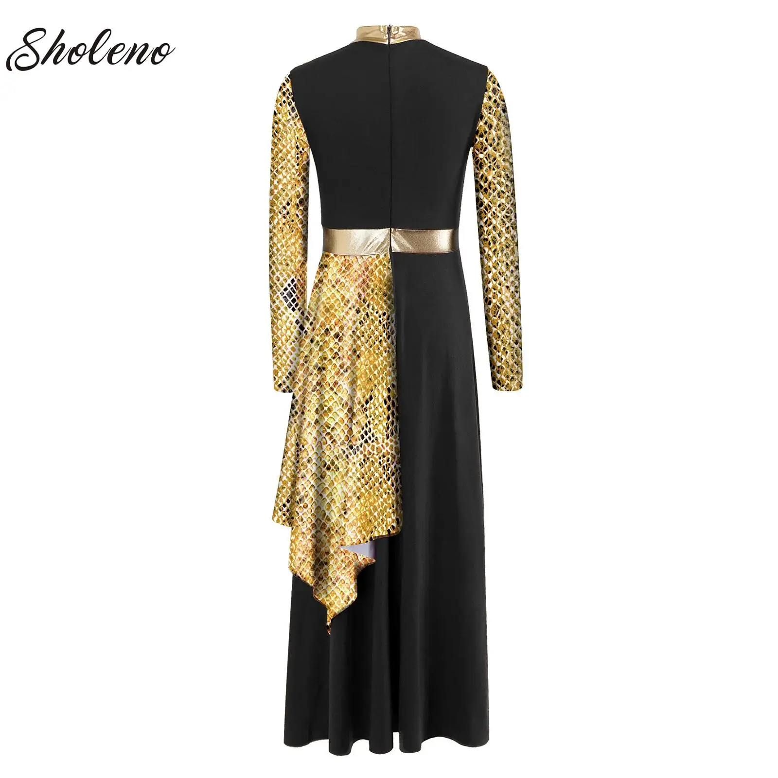 Kids Girls Long Sleeve Praise Dance Dress Printed Loose Fit Full Length Church Liturgical Lyrical Dancewear Worship Costume
Kids Girls Long Sleeve Praise Dance Dress Printed Loose Fit Full Length Church Liturgical Lyrical Dancewear Worship Costume