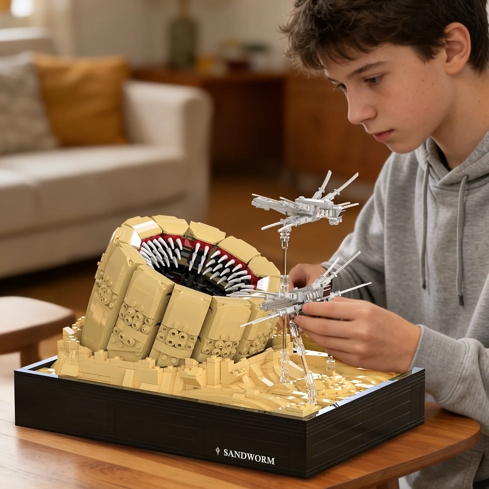 Idea Movie Game Scene Monsters Building Block Sandworm Brick Ornithopters Model Sets Construction Toy Collection For Gifts
Idea Movie Game Scene Monsters Building Block Sandworm Brick Ornithopters Model Sets Construction Toy Collection For Gifts