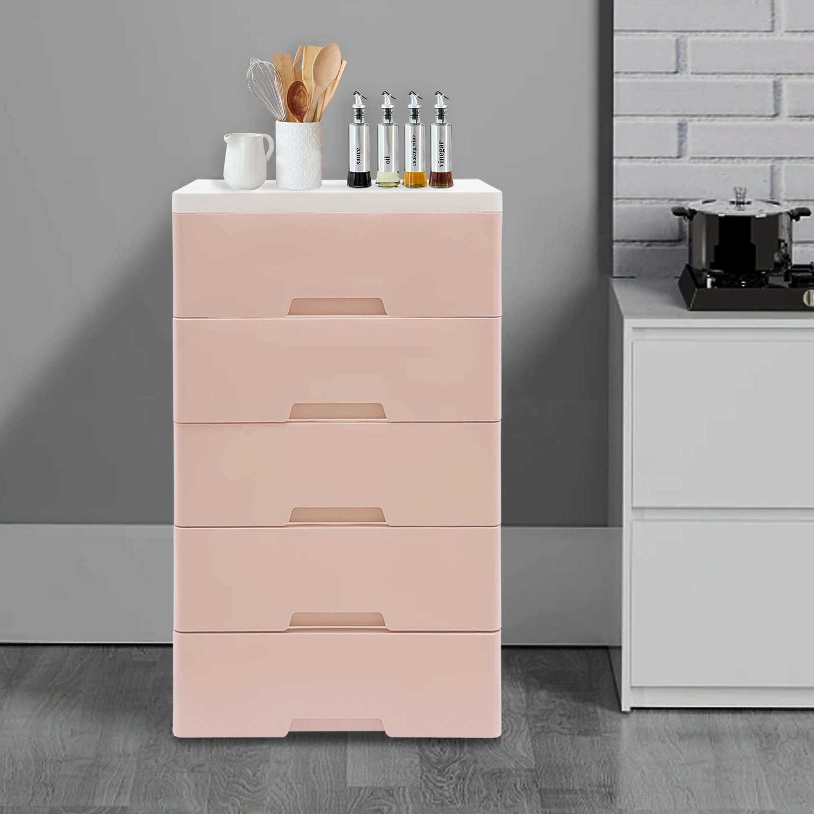 Bathroom Storage Cabinet, 5 Large Drawers, Sturdy PP, Load Capacity 44-66 lbs, Easy to Install and Clean, Perfect for Bathroom S
Bathroom Storage Cabinet, 5 Large Drawers, Sturdy PP, Load Capacity 44-66 lbs, Easy to Install and Clean, Perfect for Bathroom S
