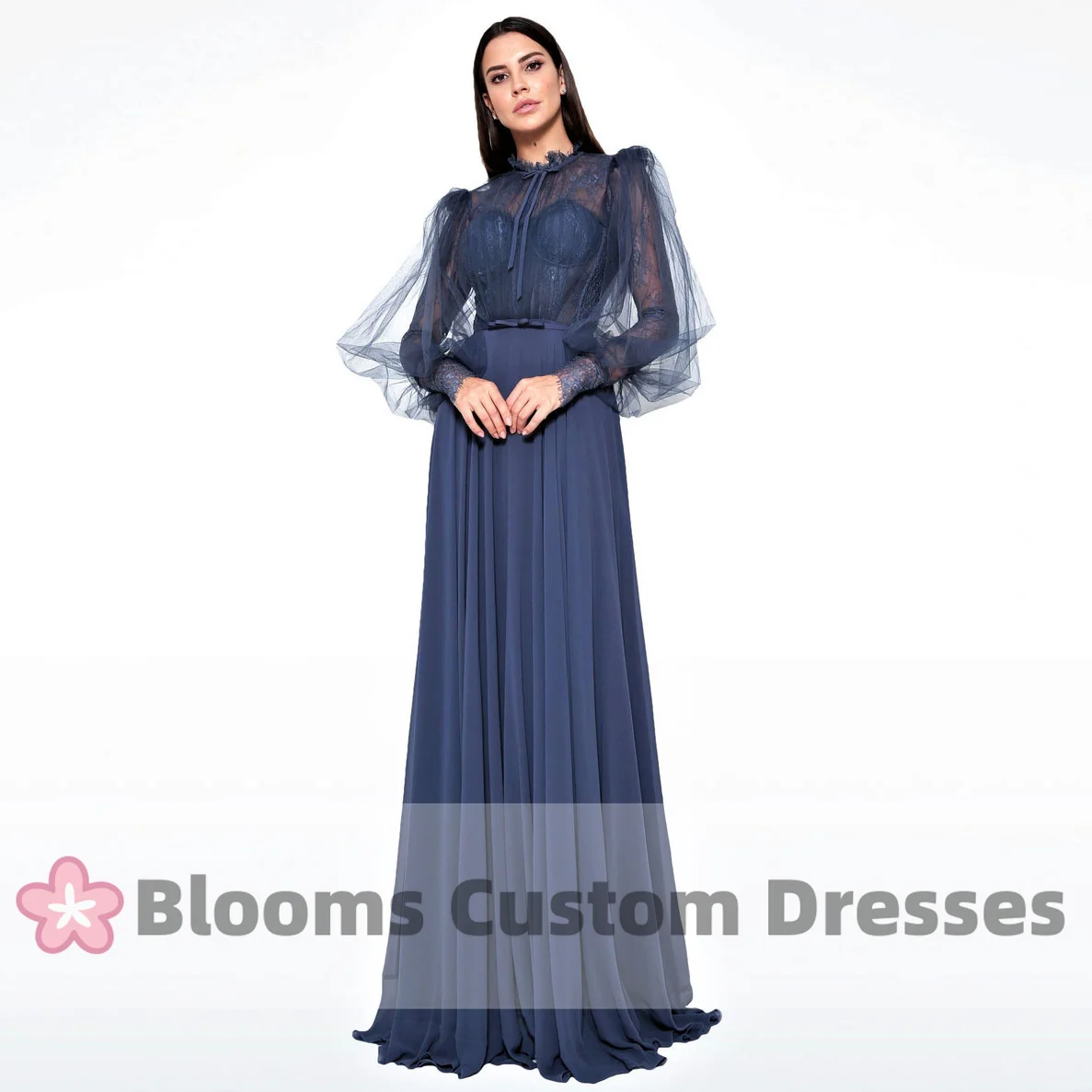 Blooms Lace Tulle Puff Long Sleeve Prom Dresses For Special Occasion Elegant Party Gown Strench Chiffon A-line Evening Dress
Blooms Lace Tulle Puff Long Sleeve Prom Dresses For Special Occasion Elegant Party Gown Strench Chiffon A-line Evening Dress