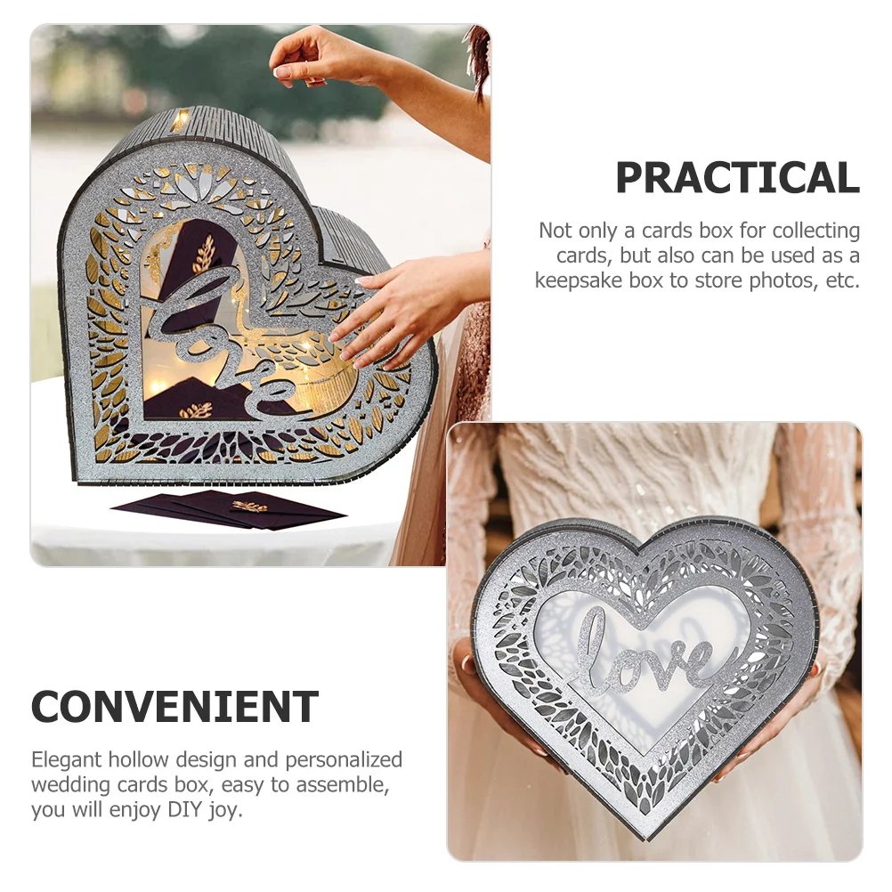 Heart Wooden Box Elegant Hollow Craft DIY Assembly Keepsake Gift Box for Wedding Anniversary Greeting Cards Container Decoration
Heart Wooden Box Elegant Hollow Craft DIY Assembly Keepsake Gift Box for Wedding Anniversary Greeting Cards Container Decoration