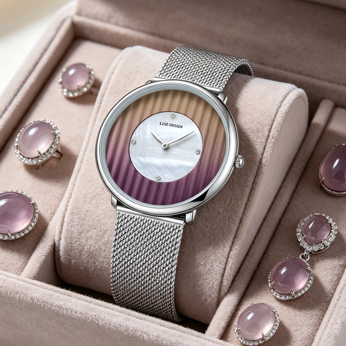 LIGE New Women Watch Top Luxury Brand Steel Mesh Waterproof Ladies Watches Flower Quartz Female Wristwatch Charming Girl Clock
LIGE New Women Watch Top Luxury Brand Steel Mesh Waterproof Ladies Watches Flower Quartz Female Wristwatch Charming Girl Clock