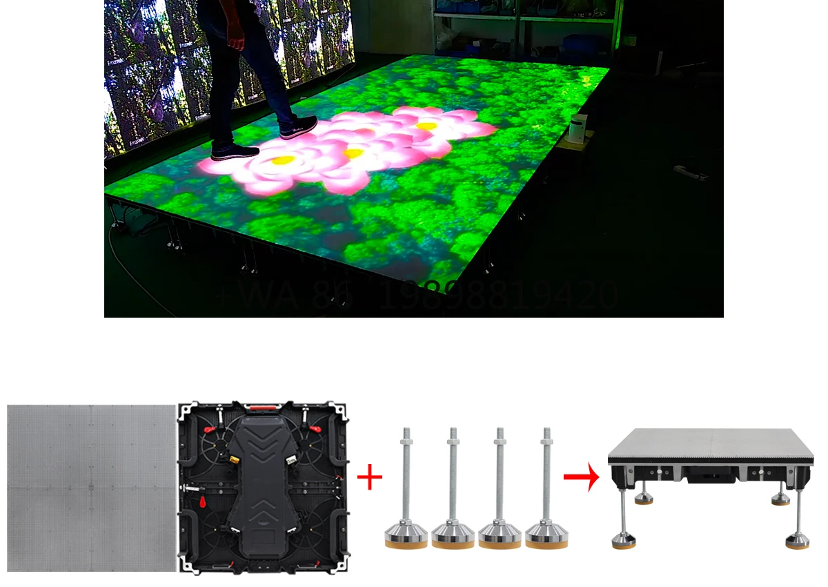 P2.976 Indoor and Outdoor Floor Tile Screen Interactive LED Floor Display Screen for DJ Booth Bar Dance with Radar Sensing
P2.976 Indoor and Outdoor Floor Tile Screen Interactive LED Floor Display Screen for DJ Booth Bar Dance with Radar Sensing