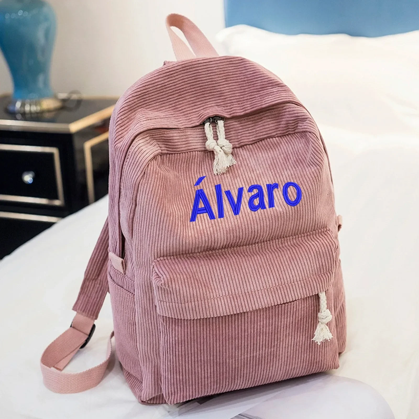 Customized Name Embroidery Korean Corduroy Backpack - New Wave Middle School Student School Bag, Retro College Style Storage Bag
Customized Name Embroidery Korean Corduroy Backpack - New Wave Middle School Student School Bag, Retro College Style Storage Bag