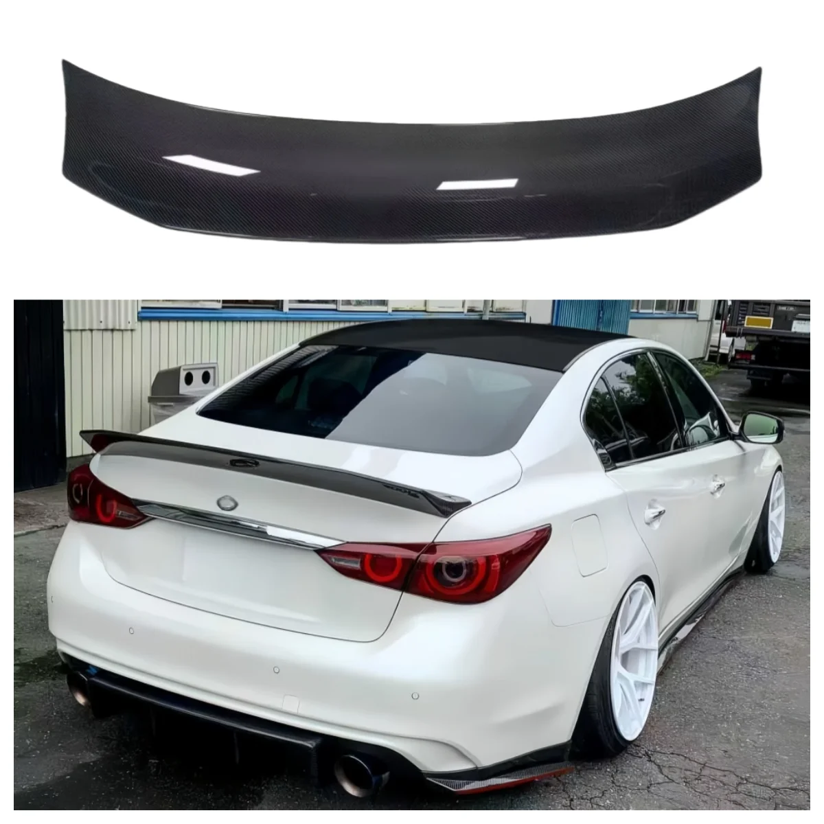 New Status of LB Type High-quality Carbon Fiber Rear Trunk Spoiler Suitable for Infiniti Q50 and Q50S
New Status of LB Type High-quality Carbon Fiber Rear Trunk Spoiler Suitable for Infiniti Q50 and Q50S