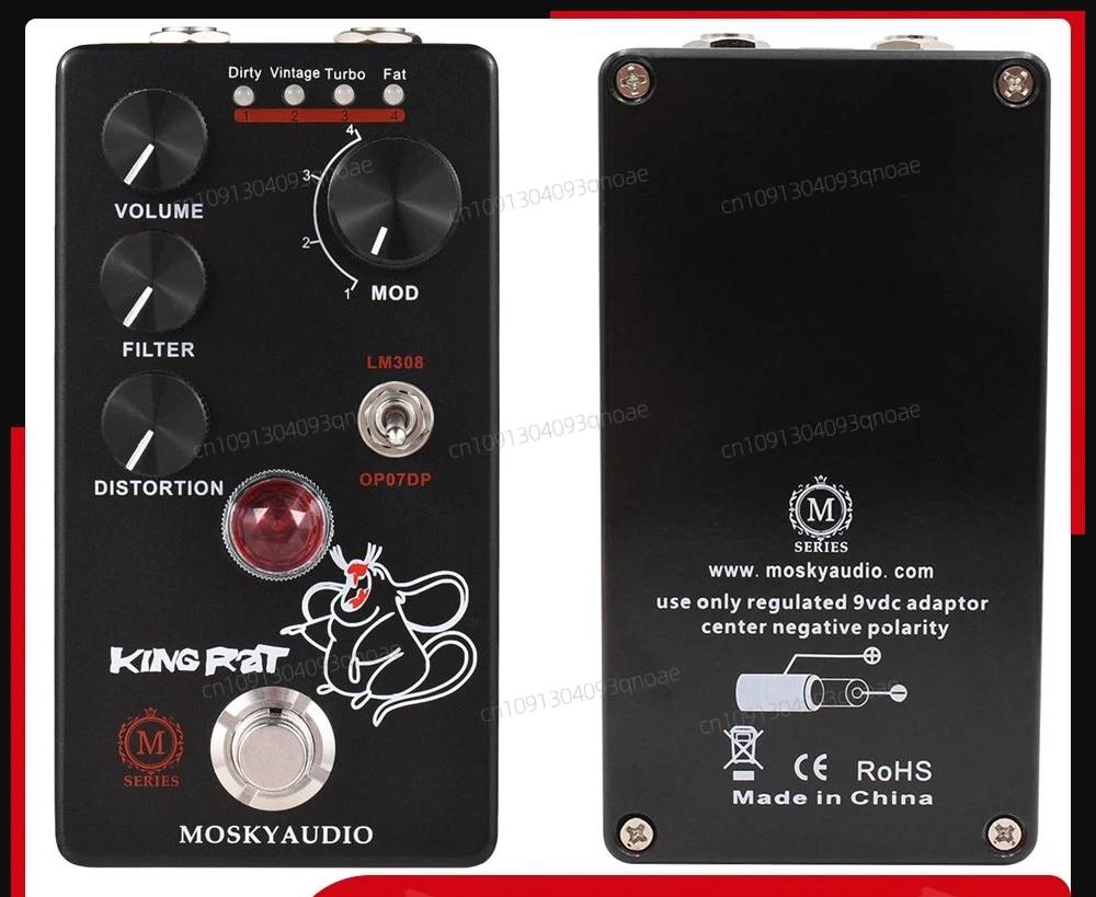 MOSKYAUDIO KING RAT Guitar Pedal Distortion Effects True Bypass Pedal Guitarra Fuzz Distortion for Electric Guitar Accessories
MOSKYAUDIO KING RAT Guitar Pedal Distortion Effects True Bypass Pedal Guitarra Fuzz Distortion for Electric Guitar Accessories