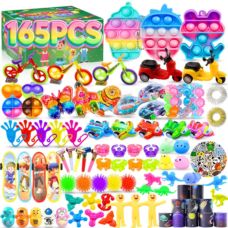 165PCS Party Favors Toy Carnival Celebration Popular Fidget Toys Party Bags Fillers Pinata Toys for Kids Birthday Gift
165PCS Party Favors Toy Carnival Celebration Popular Fidget Toys Party Bags Fillers Pinata Toys for Kids Birthday Gift