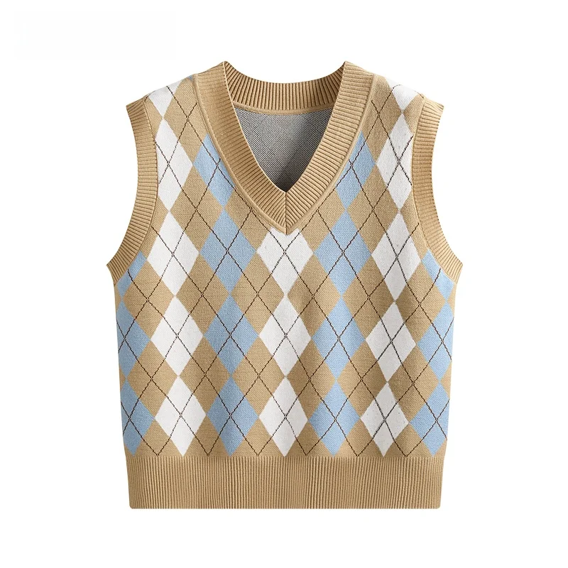 JZZDEMM College Sle Color Blo Knitted Vest Women's Loose V-Ne Layering Top Polyester Cotton Blend Regular Thin
JZZDEMM College Sle Color Blo Knitted Vest Women's Loose V-Ne Layering Top Polyester Cotton Blend Regular Thin