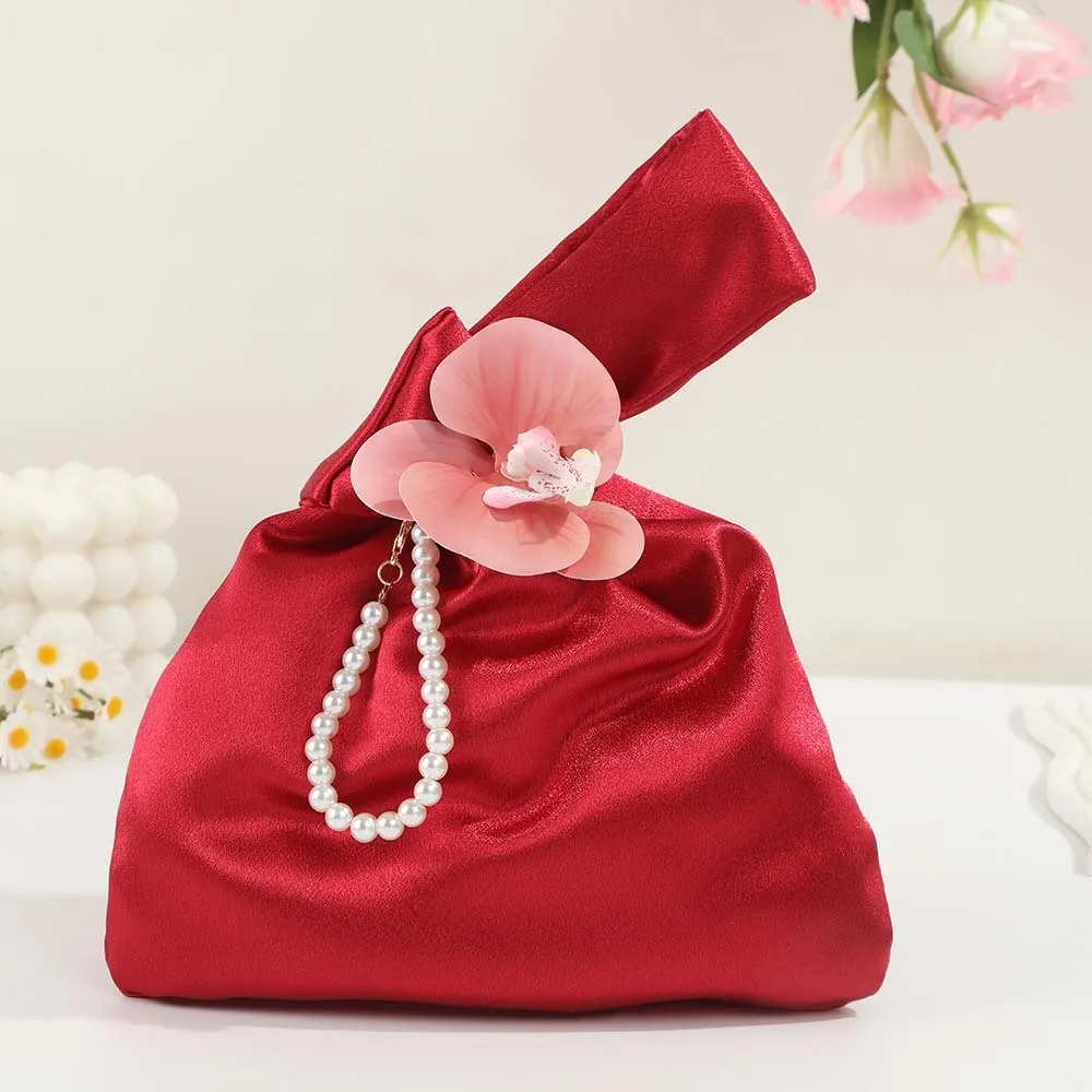 Sweet Elegant Rose Wrist Bag Satin Chinese Style Butterfly Orchid Knot Handbag Pearl Pendant Pin Hand-held Pouch Banquet
Sweet Elegant Rose Wrist Bag Satin Chinese Style Butterfly Orchid Knot Handbag Pearl Pendant Pin Hand-held Pouch Banquet