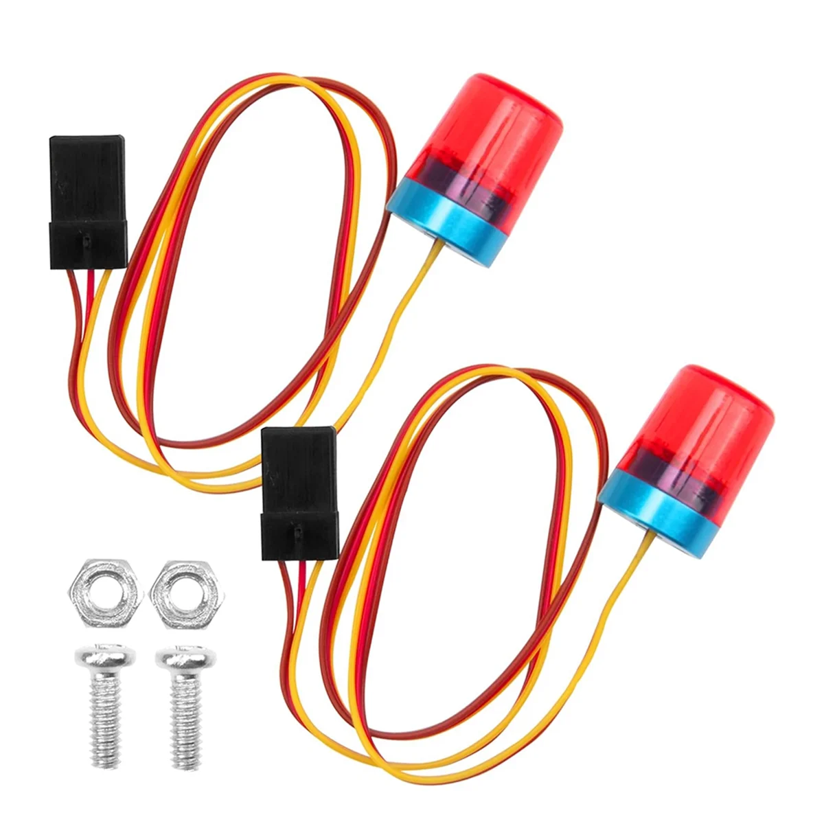 Y04A 2Pcs Multi-Function RC LED Flash Lights Alarm Lamp Flashing Rotating Light for 1/14 RC Tractor RC Truck Red
Y04A 2Pcs Multi-Function RC LED Flash Lights Alarm Lamp Flashing Rotating Light for 1/14 RC Tractor RC Truck Red