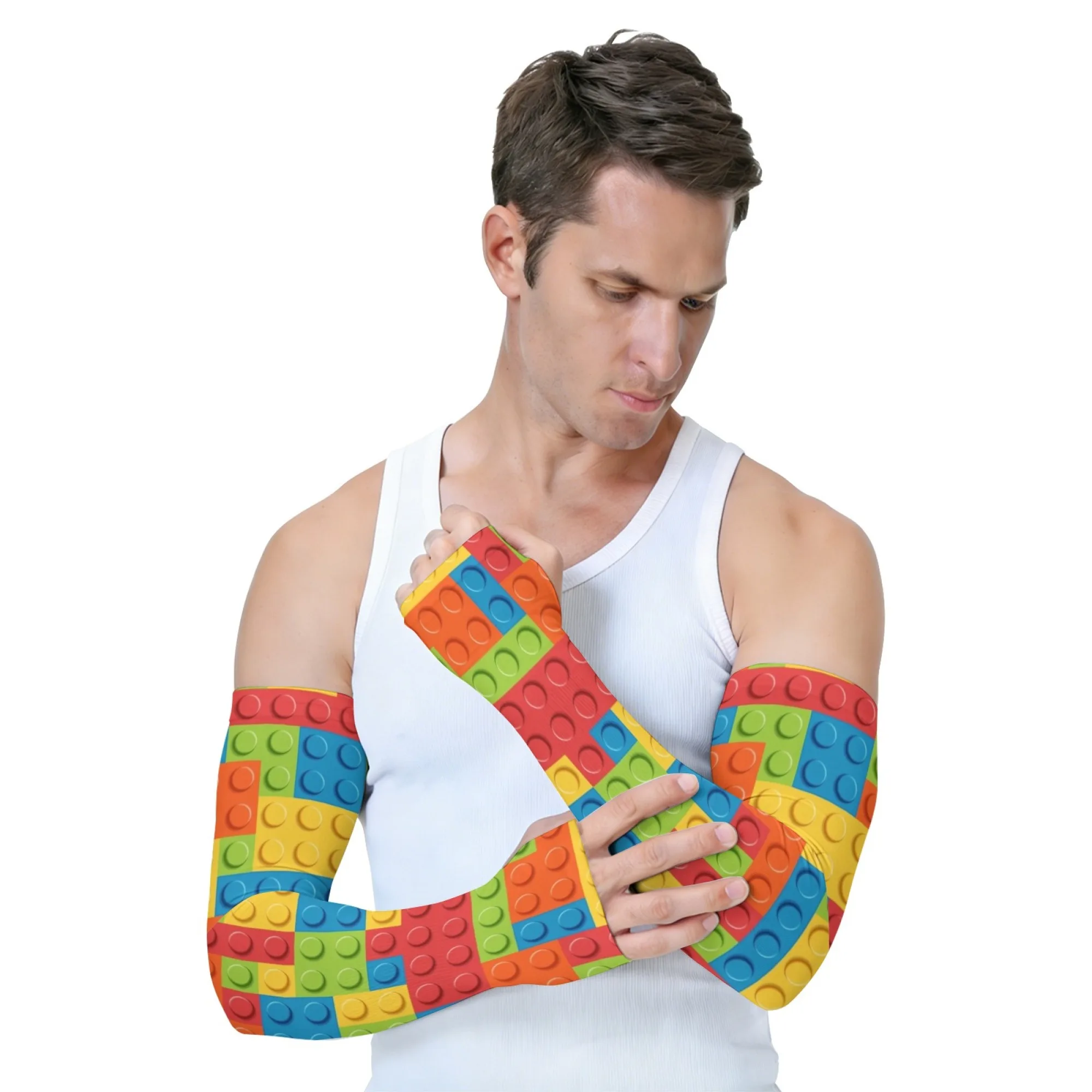Cartoon Building Block Arm Sleeves Novel Elastic Breathable Non-slip Sports Sleeves Gardening Outdoor Bicycle Protective Cover
Cartoon Building Block Arm Sleeves Novel Elastic Breathable Non-slip Sports Sleeves Gardening Outdoor Bicycle Protective Cover