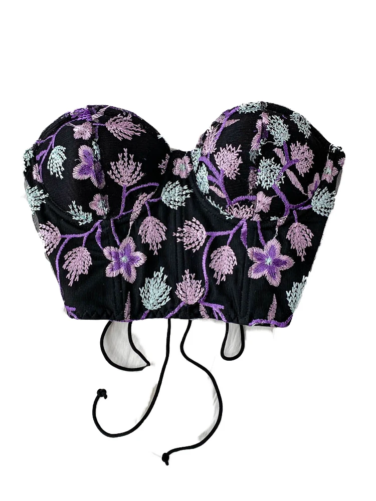 Heavy Embroidery ort Stitching Women's Csole with Chest Pad Gathered Slimming Fibone Design Summer Top Faion Trend
Heavy Embroidery ort Stitching Women's Csole with Chest Pad Gathered Slimming Fibone Design Summer Top Faion Trend