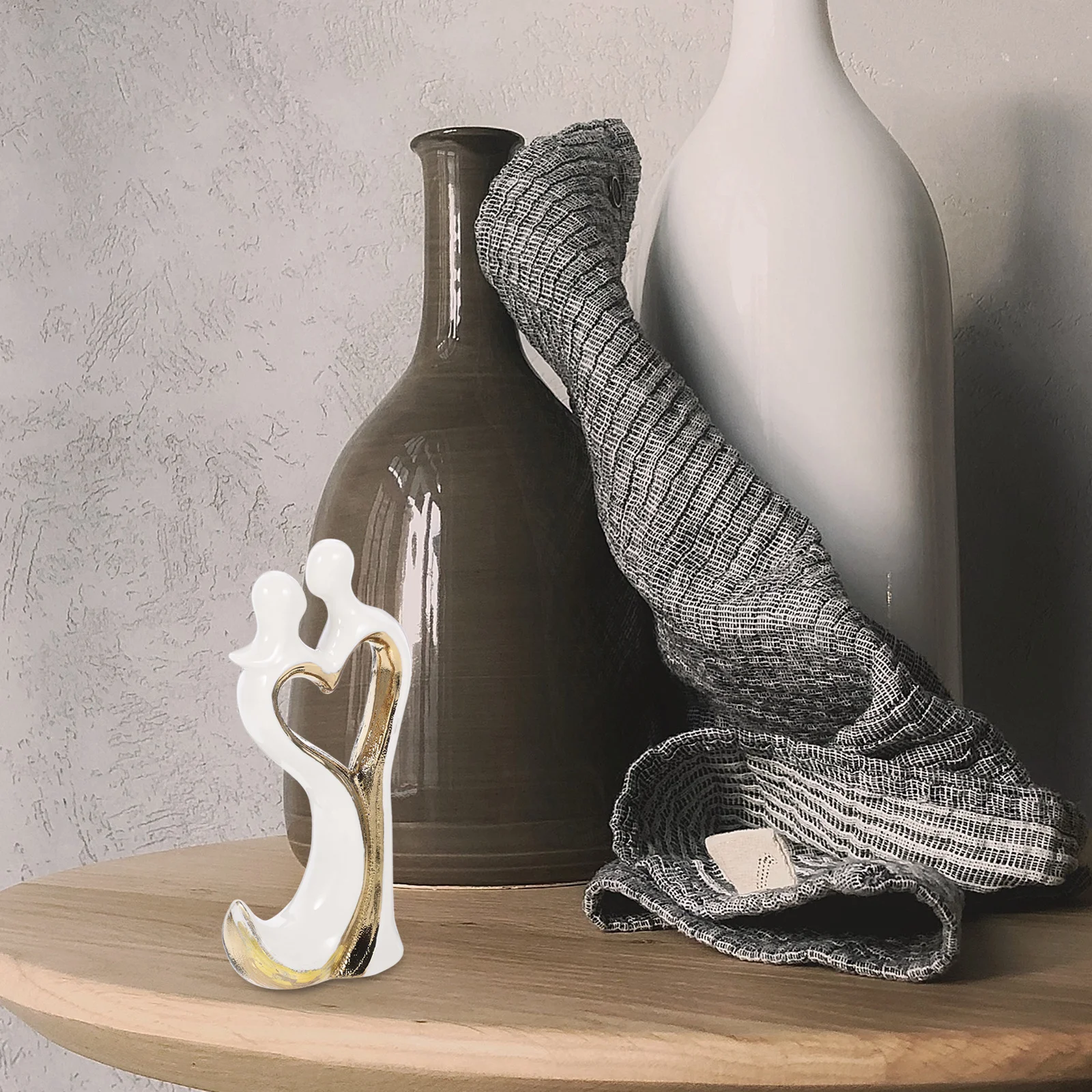 Ceramic Couple Sculpture Unique Hollow Heart Kissing Lovers Desktop Ornament Bedroom Decoration Ceramic Couple Sculpture
Ceramic Couple Sculpture Unique Hollow Heart Kissing Lovers Desktop Ornament Bedroom Decoration Ceramic Couple Sculpture