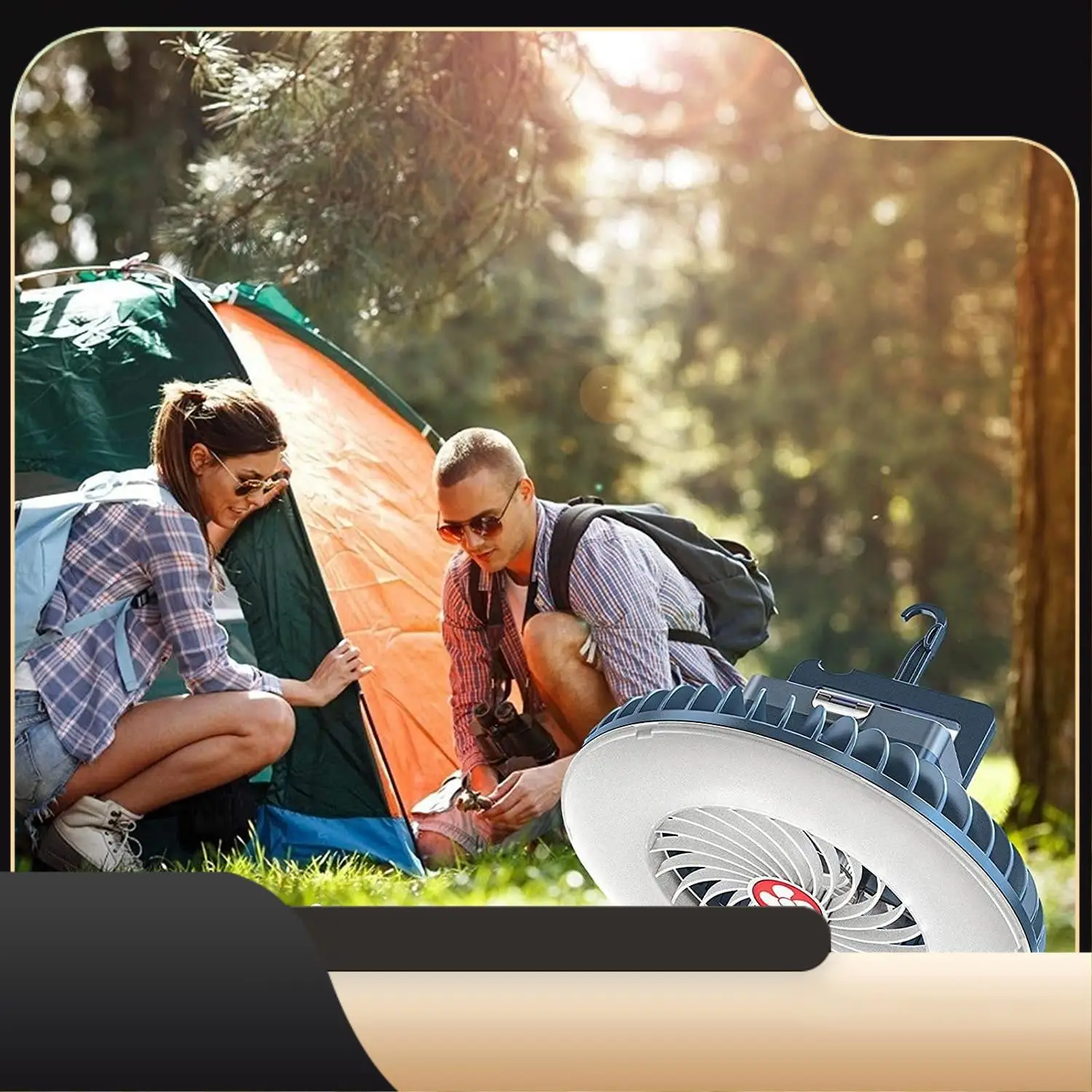 Portable Camping Fan With LED USB Rechargeable Battery Operated Fan For Tent Car Emergency-T44C
Portable Camping Fan With LED USB Rechargeable Battery Operated Fan For Tent Car Emergency-T44C