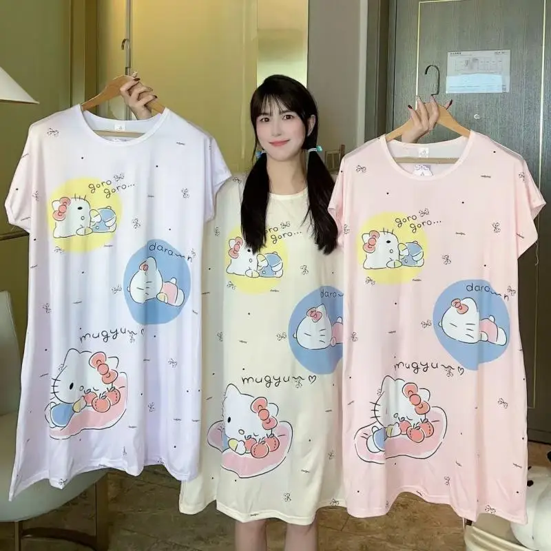 Miniso Girl Сексуальная футболка Спящая юбка Лето Kawaii Hello Kitty Аниме Мода с круглым вырезом Одежда для сна Юбка для отдыха
Miniso Girl Сексуальная футболка Спящая юбка Лето Kawaii Hello Kitty Аниме Мода с круглым вырезом Одежда для сна Юбка для отдыха