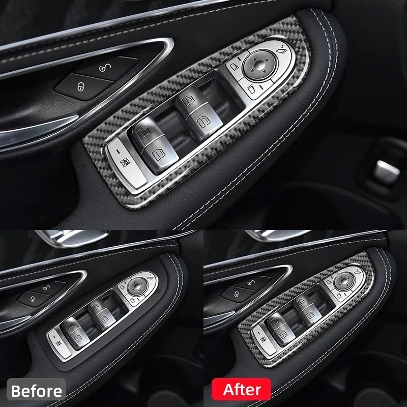 For Mercedes Benz W205 C Class GLC X253 Carbon Fiber Windows Control Panel Trim Button Frame Stickers Car Interior Accessories
For Mercedes Benz W205 C Class GLC X253 Carbon Fiber Windows Control Panel Trim Button Frame Stickers Car Interior Accessories