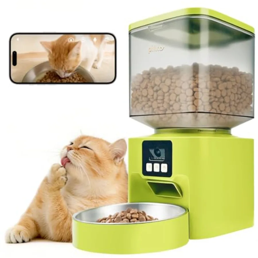 Smart pet feeder for cats and dogs with WiFi camera stainless steel body black finish app control via 2.4G/5G 4L capacity 2-way
Smart pet feeder for cats and dogs with WiFi camera stainless steel body black finish app control via 2.4G/5G 4L capacity 2-way