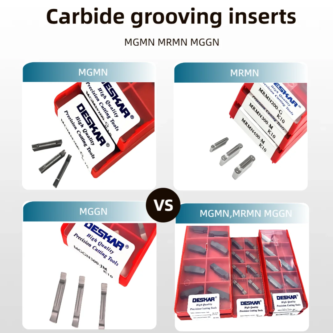 Алюминиевые вставки DESKAR MGMN200, MGRMN300 MGGM300-JM MGMN400 K10, токарный станок с ЧПУ, твердосплавная вставка, токарная обработка для держателя инструмента MGEHR
Алюминиевые вставки DESKAR MGMN200, MGRMN300 MGGM300-JM MGMN400 K10, токарный станок с ЧПУ, твердосплавная вставка, токарная обработка для держателя инструмента MGEHR