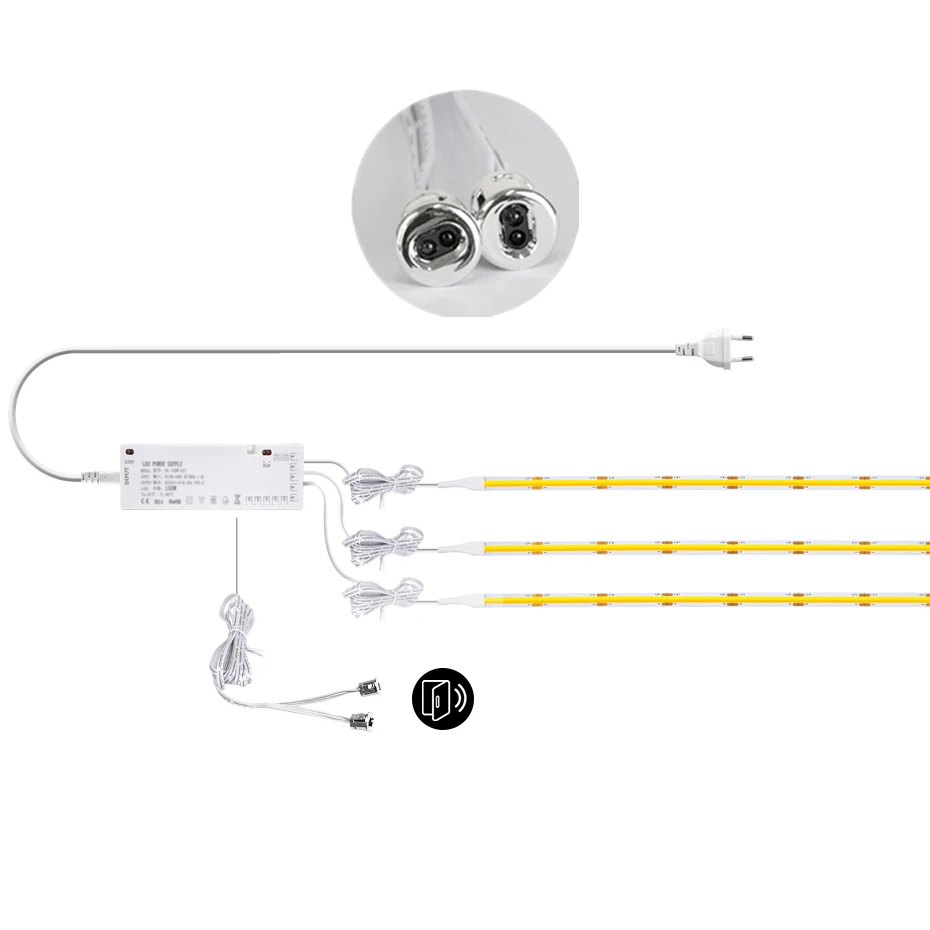 12V Under Cabinet COB Led Strip Dual Door Sensor Switch AU/EU/US/UK plug Night Lamp For Bedroom Wardrobe Indoor Kitchen Lighting
12V Under Cabinet COB Led Strip Dual Door Sensor Switch AU/EU/US/UK plug Night Lamp For Bedroom Wardrobe Indoor Kitchen Lighting