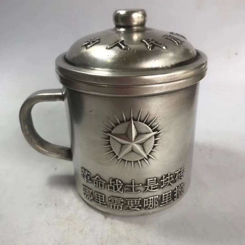 Pure Copper Silver-Plated Vintage Mao Zedong Tea Cup Tea Jar Liquor Cup Retro Tea Water Cup Home Living Room Decoration Ornament
Pure Copper Silver-Plated Vintage Mao Zedong Tea Cup Tea Jar Liquor Cup Retro Tea Water Cup Home Living Room Decoration Ornament