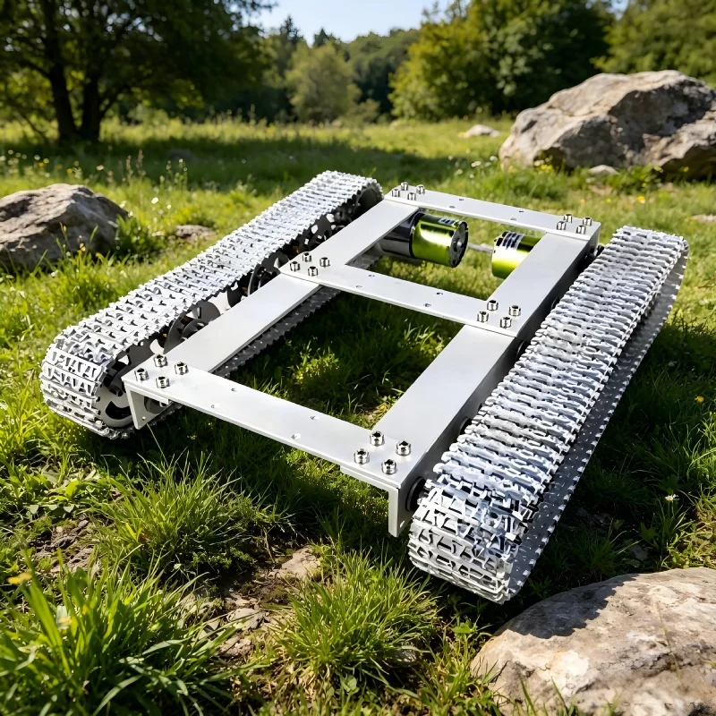 Tracked Tank Vehicle, Aluminum Alloy DIY Robot Model, Supports Four-Wheel-Drive Tracked Vehicle Development
Tracked Tank Vehicle, Aluminum Alloy DIY Robot Model, Supports Four-Wheel-Drive Tracked Vehicle Development