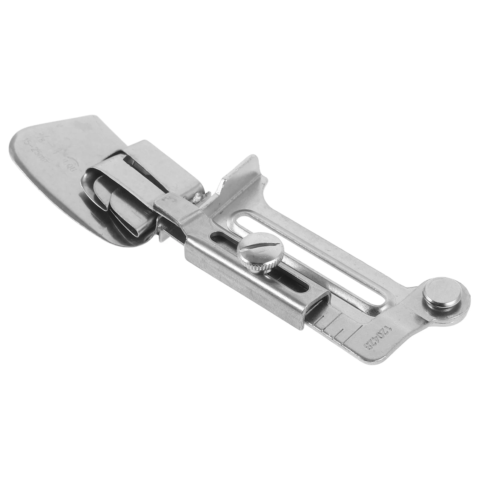 Adjustable 15mm to 25mm Hemming Tool Metal Seamer Accessory Sewing Machine Binder Foot Household Edges Hemmer Professional 
Adjustable 15mm to 25mm Hemming Tool Metal Seamer Accessory Sewing Machine Binder Foot Household Edges Hemmer Professional