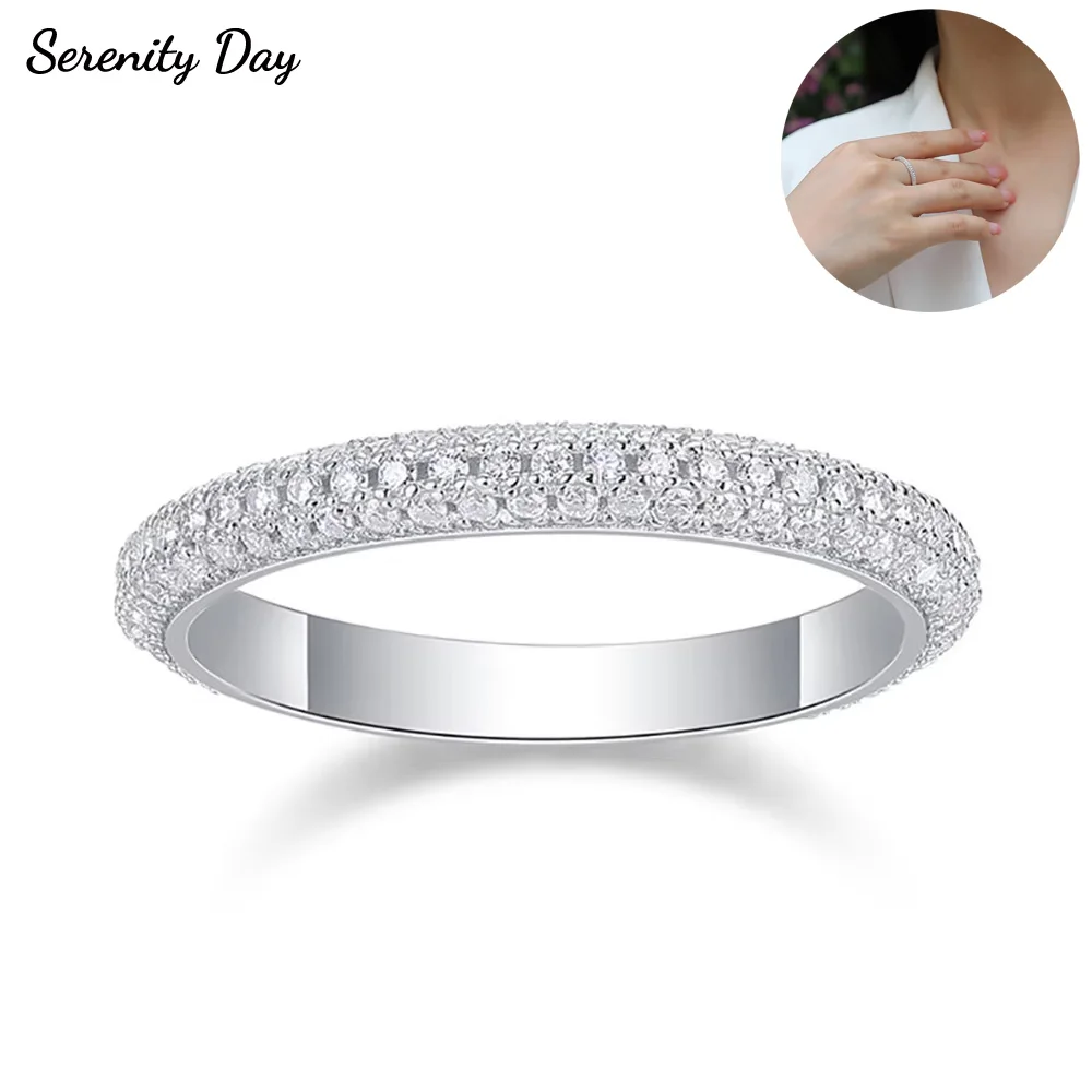 Serenity D Color Moissanite Wedding Rings For Women Man S925 Sterling Silver Row Ring Plated Pt950 Anniversary Gift Fine Jewelry
Serenity D Color Moissanite Wedding Rings For Women Man S925 Sterling Silver Row Ring Plated Pt950 Anniversary Gift Fine Jewelry