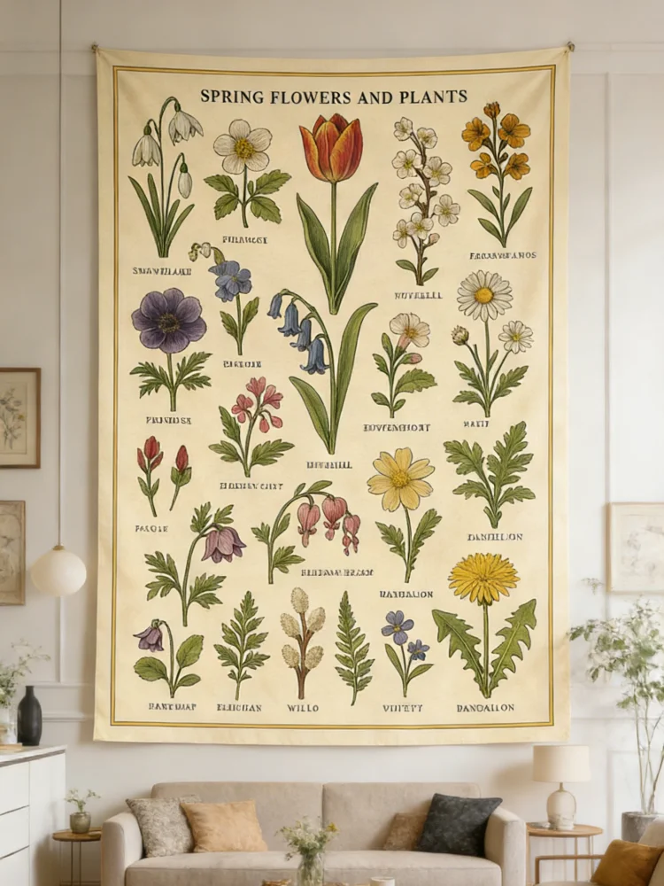 Настенный гобелен с ботаническими иллюстрациями, 1 шт., различные дизайны: весенние цветы, клубника, грибы. Декор для гостиной и спальни.
Настенный гобелен с ботаническими иллюстрациями, 1 шт., различные дизайны: весенние цветы, клубника, грибы. Декор для гостиной и спальни.