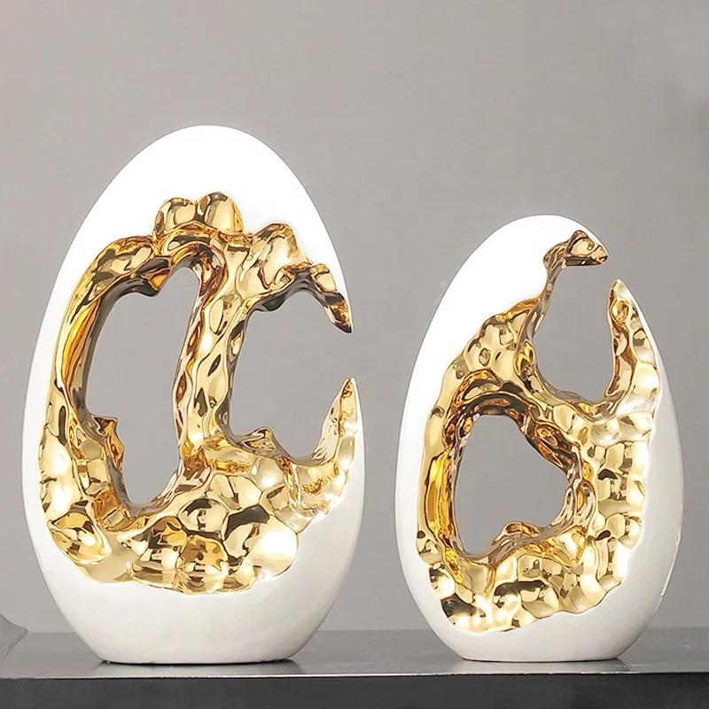 Simple modern high-end living room wedding interior design ceramic golden egg decoration home luxury decoration accessories
Simple modern high-end living room wedding interior design ceramic golden egg decoration home luxury decoration accessories