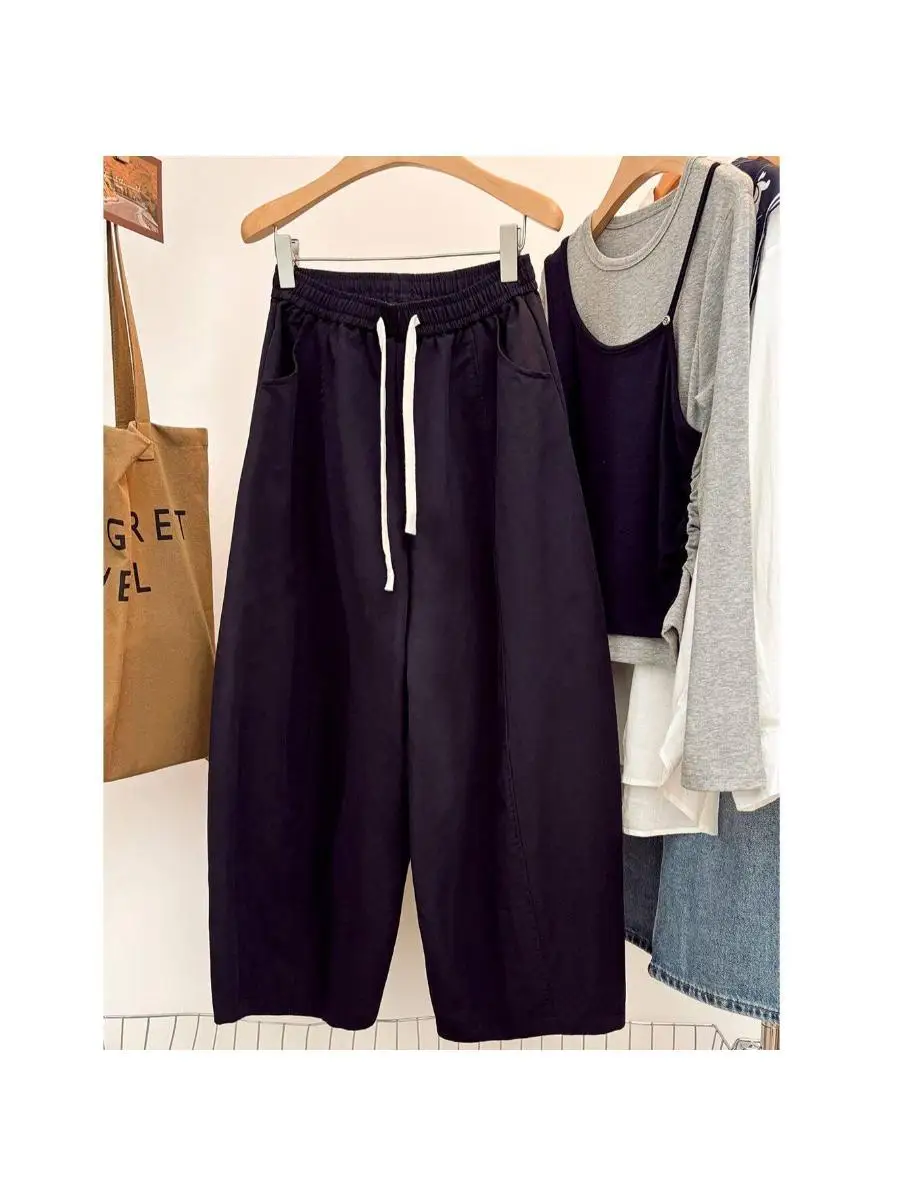 Summer Men's Casual Pants Loose Fit Wide Leg Nine Points Pure Color Elastic Waist Polyester Fiber Breathable Comfortable
Summer Men's Casual Pants Loose Fit Wide Leg Nine Points Pure Color Elastic Waist Polyester Fiber Breathable Comfortable
