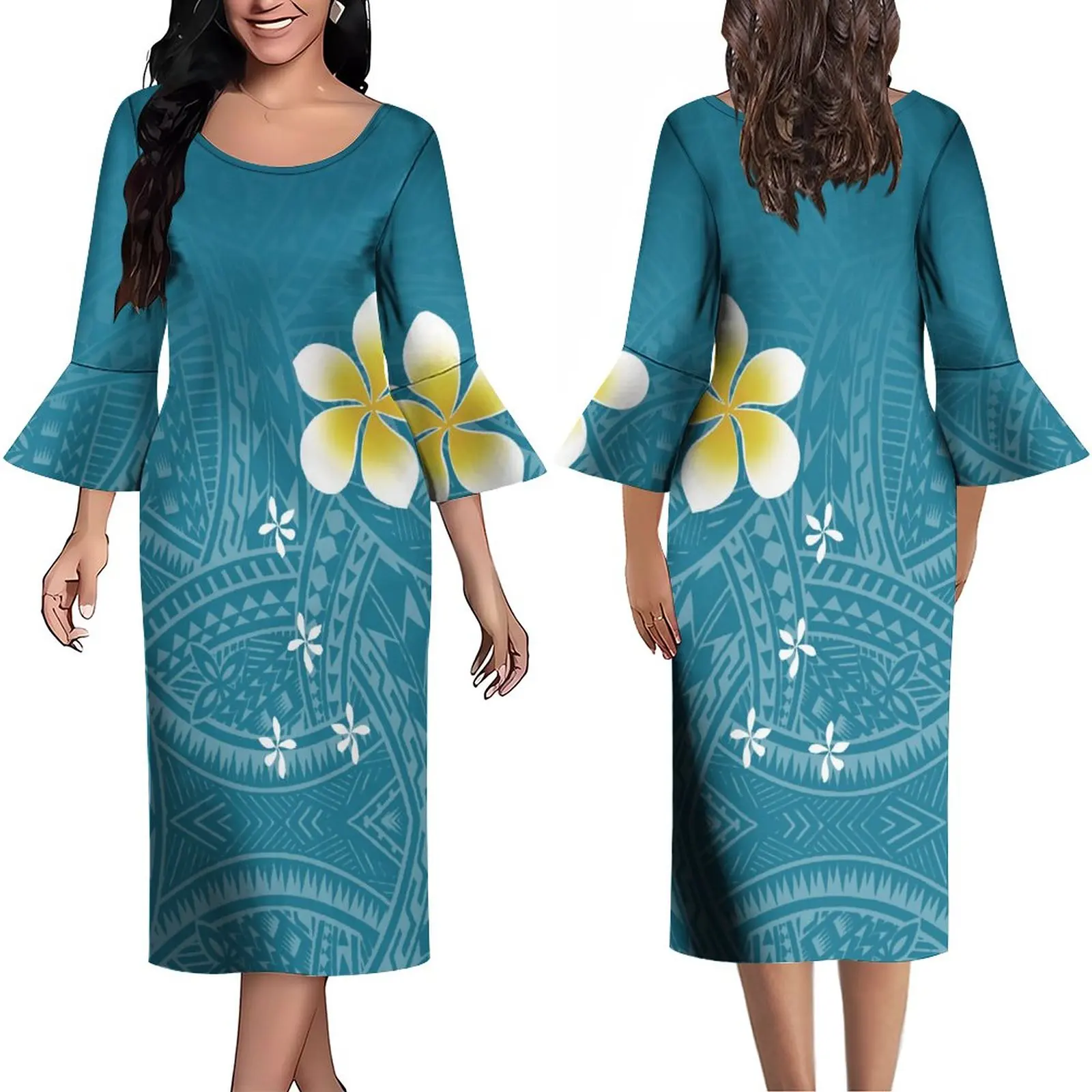 2023 Women's Long Sleeve Dress Pacific Island Art Sexy Elegant Dress Women's Polynesian Fashion Style Long Dress Banquet Dress
2023 Women's Long Sleeve Dress Pacific Island Art Sexy Elegant Dress Women's Polynesian Fashion Style Long Dress Banquet Dress