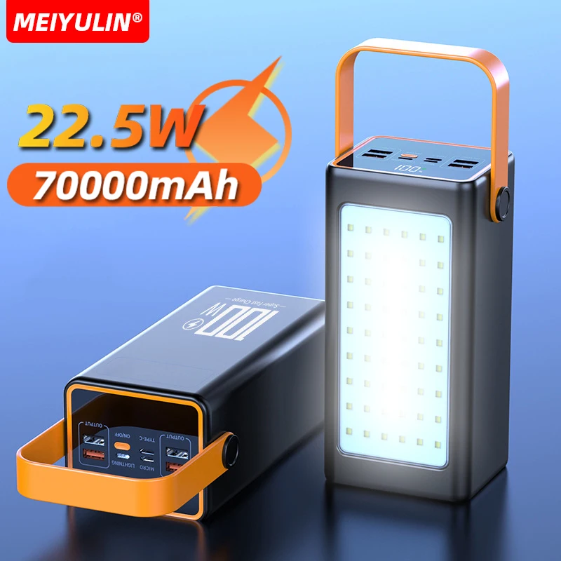 70000mAh Portable Power Bank 50000mAh USB C PD 20W Fast Charging Mobile External Battery For IPhone 16 Xiaomi Samsung Powerbank
70000mAh Portable Power Bank 50000mAh USB C PD 20W Fast Charging Mobile External Battery For IPhone 16 Xiaomi Samsung Powerbank