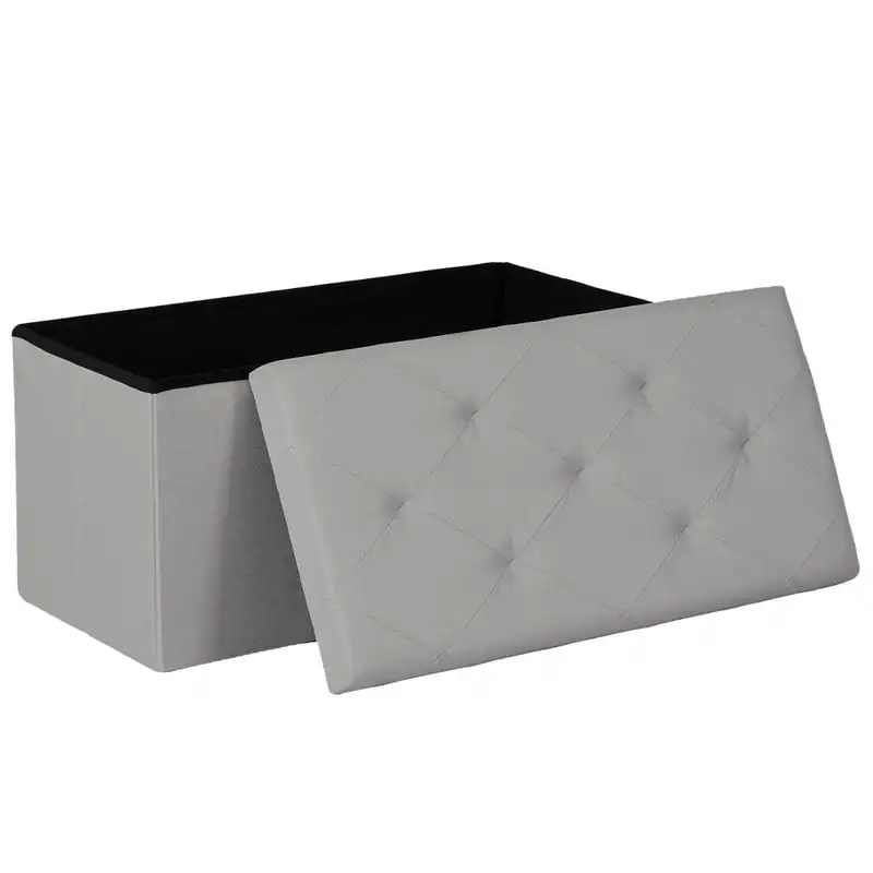 30 Inch Folding Ottoman With Storage Bench, Bedside Storage Bench With Leather Top Cover and Cushion
30 Inch Folding Ottoman With Storage Bench, Bedside Storage Bench With Leather Top Cover and Cushion