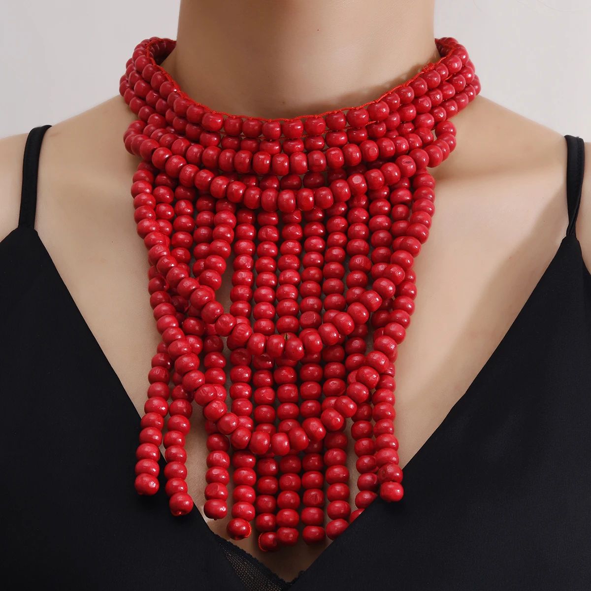 Vintage Bohemian Wooden Beaded Multi-layer Statement Necklace Handmade African Collar Jewelry for Women Party Accessories
Vintage Bohemian Wooden Beaded Multi-layer Statement Necklace Handmade African Collar Jewelry for Women Party Accessories