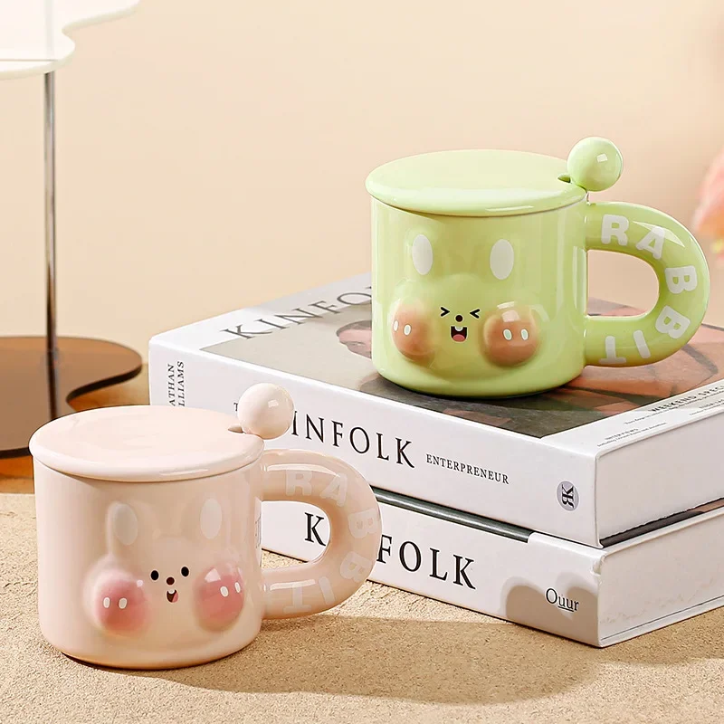 Cute Pastoral Rabbit Ceramic Mug Home Water Cup Ins Coffee Cup Girls Office Breakfast Cup Home Milk Mug with Lid Spoon
Cute Pastoral Rabbit Ceramic Mug Home Water Cup Ins Coffee Cup Girls Office Breakfast Cup Home Milk Mug with Lid Spoon
