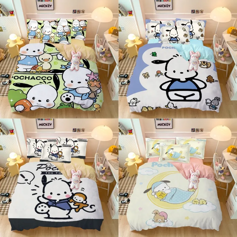 Kawaii Pochacco King Size Bedding Sets Anime Harajuku 3D Print Duvet Cover Set with Pillowcases Kawaii Girls Bedroom Decoration
Kawaii Pochacco King Size Bedding Sets Anime Harajuku 3D Print Duvet Cover Set with Pillowcases Kawaii Girls Bedroom Decoration
