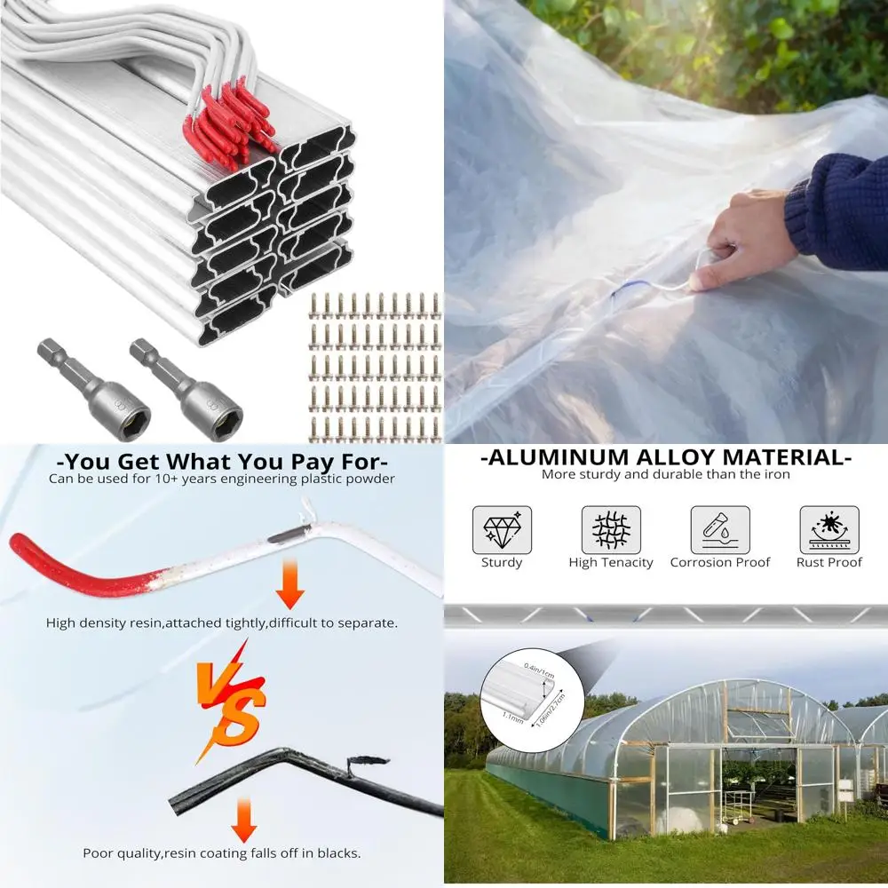 Набор из 10 штук: Пружинные проволочные каналы из сплава 6,56 мм с ПВХ-покрытием для устойчивой поддержки теплиц, устойчивые к коррозии
Набор из 10 штук: Пружинные проволочные каналы из сплава 6,56 мм с ПВХ-покрытием для устойчивой поддержки теплиц, устойчивые к коррозии