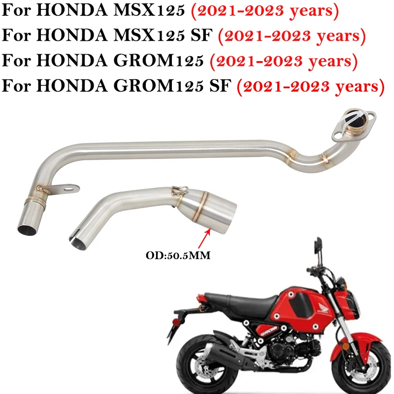 Надевается для Honda GROM125 MSX125 SF GROM 125 2021 2022 2023 мотоциклетная выхлопная система, глушитель, передняя средняя труба, 51 мм
Надевается для Honda GROM125 MSX125 SF GROM 125 2021 2022 2023 мотоциклетная выхлопная система, глушитель, передняя средняя труба, 51 мм
