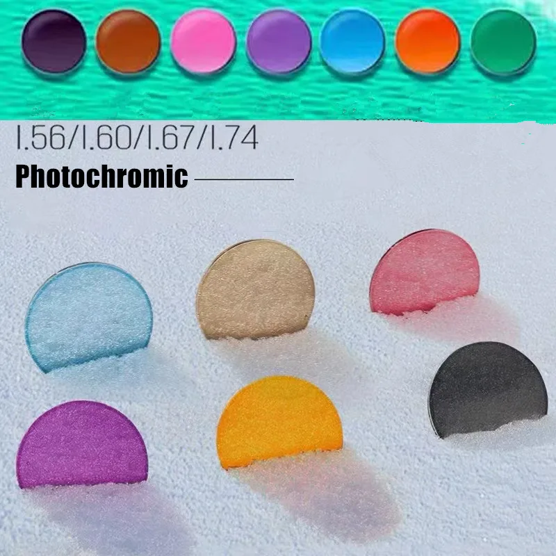 MR-8 Photochromic Lenses 1.56 1.61 1.67 Index Driving Chameleon Lens Prescription Transition Lenses Change Color Anti-UV Glass
MR-8 Photochromic Lenses 1.56 1.61 1.67 Index Driving Chameleon Lens Prescription Transition Lenses Change Color Anti-UV Glass