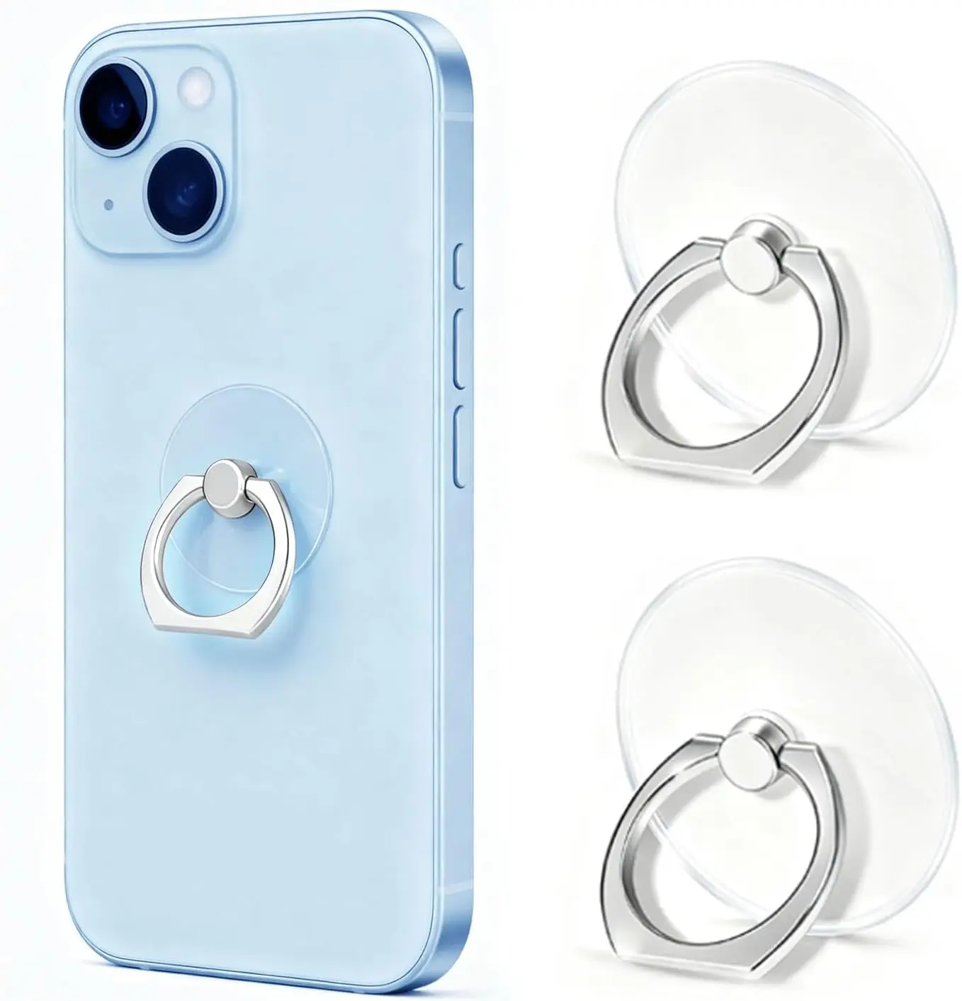 Transparent Phone Ring Holder Stand 2 Pcs, 360° Rotation Cell Phone Ring Holder Mobile Finger
Transparent Phone Ring Holder Stand 2 Pcs, 360° Rotation Cell Phone Ring Holder Mobile Finger