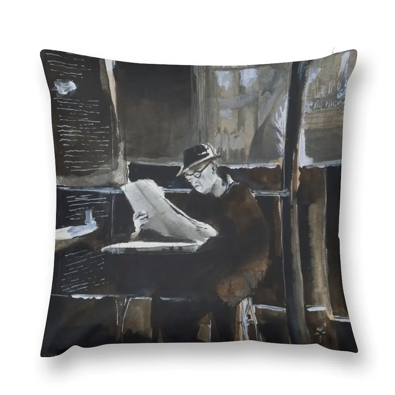 The old man with newspaper - Watercolor Throw Pillow anime girl Marble Cushion Cover pillow
The old man with newspaper - Watercolor Throw Pillow anime girl Marble Cushion Cover pillow