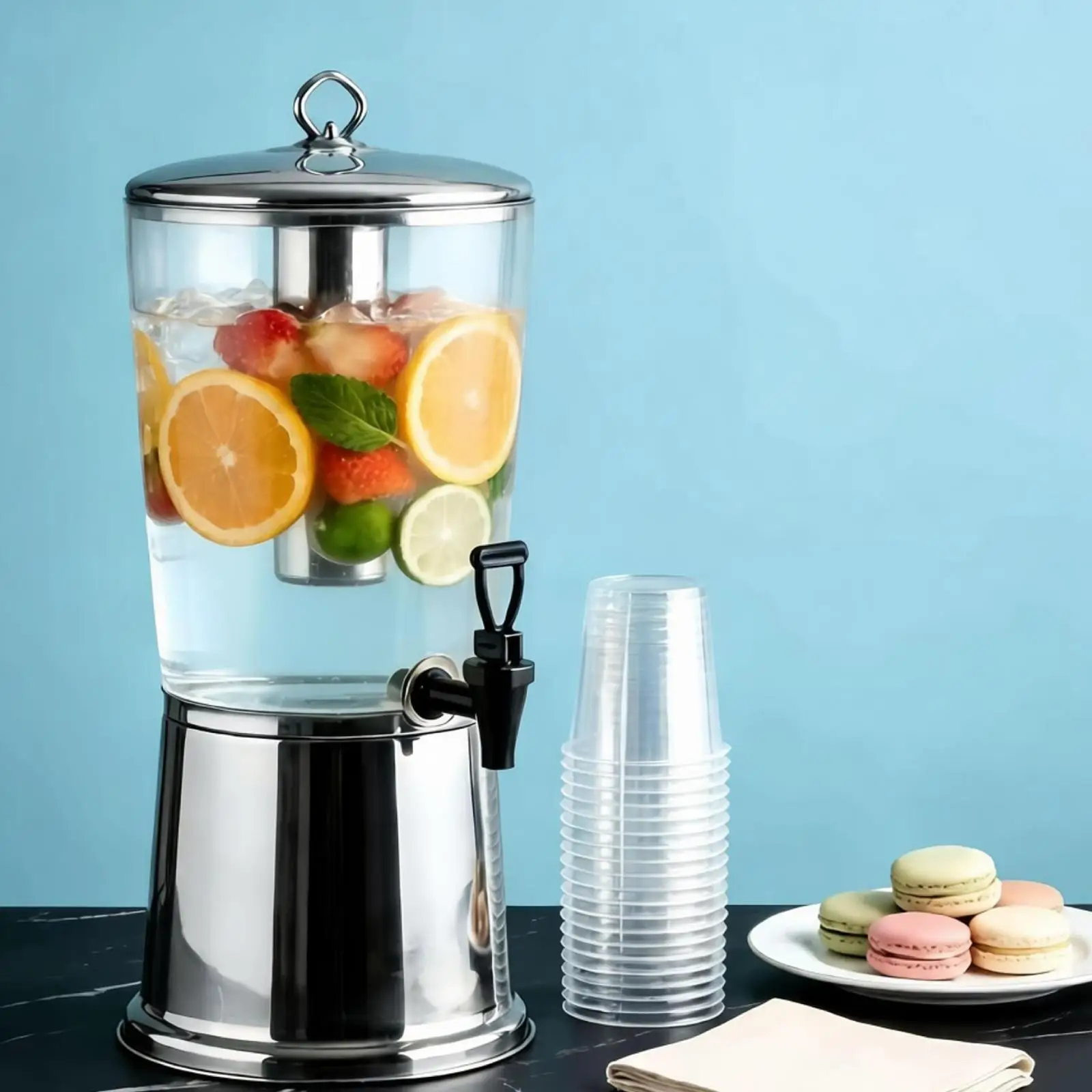 Beverage Dispenser with Stand for Parties Barbecues Container Coffee Portable Juice Dispenser Drink Dispenser Stainless Steel
Beverage Dispenser with Stand for Parties Barbecues Container Coffee Portable Juice Dispenser Drink Dispenser Stainless Steel
