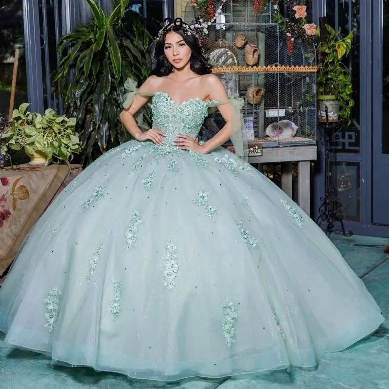 Sage Green Quinceanera Dress Ball Gown Lace Applique Beading Tie Straps Mexico Corset Sweet 16 Vestidos De 15 Anos
Sage Green Quinceanera Dress Ball Gown Lace Applique Beading Tie Straps Mexico Corset Sweet 16 Vestidos De 15 Anos