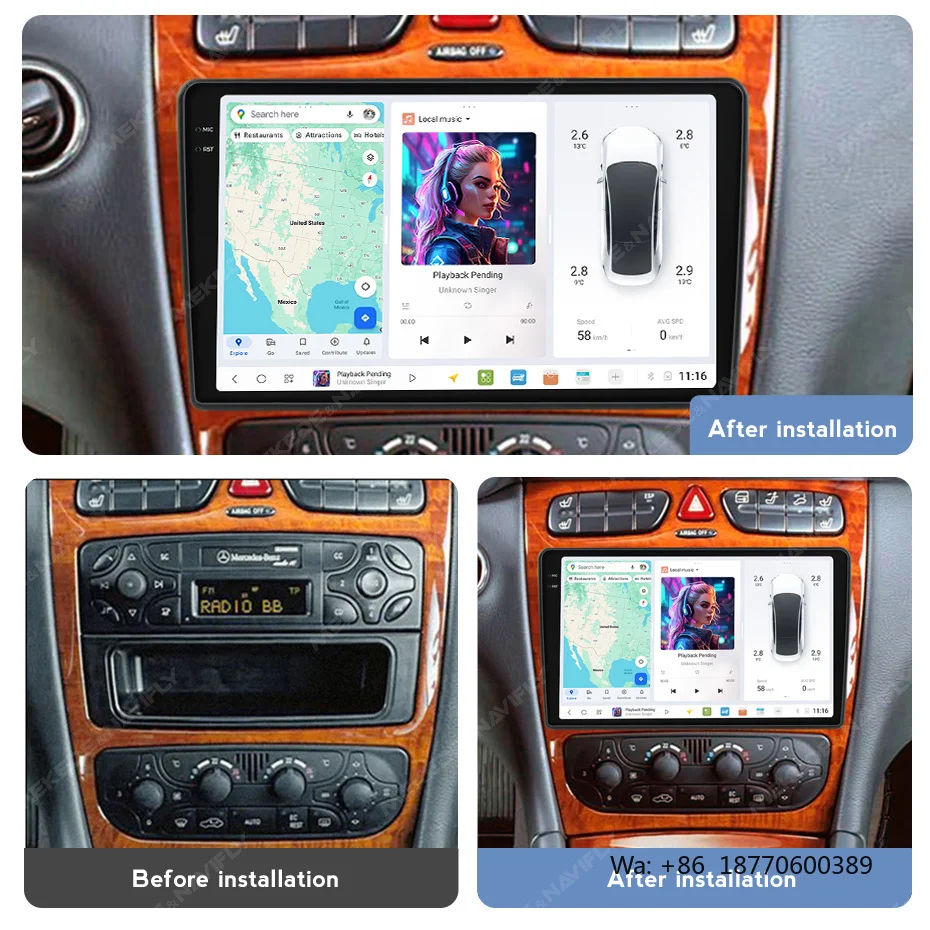 MEKEDE Android Car Multimedia Car Stereo Auto Radio DUDU 2K Touch Screen Head Unit Car-play for Mercedes W203 W209+CAN BUS
MEKEDE Android Car Multimedia Car Stereo Auto Radio DUDU 2K Touch Screen Head Unit Car-play for Mercedes W203 W209+CAN BUS