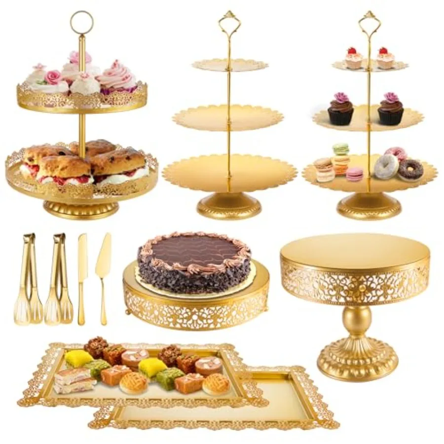 Gold Cake Stand Metal Dessert Table Display Set Tiered Cupcake Holder Fruit Candy Donut Plate Serving Tower Tray Platter Gold
Gold Cake Stand Metal Dessert Table Display Set Tiered Cupcake Holder Fruit Candy Donut Plate Serving Tower Tray Platter Gold